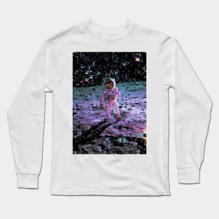 Glitched Moon landing Long Sleeve T-Shirt